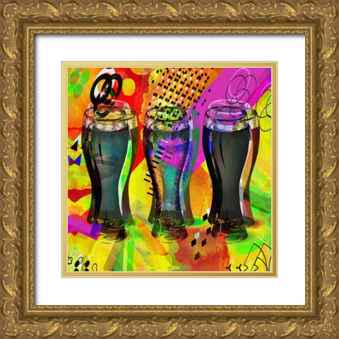 Partyfest Gold Ornate Wood Framed Art Print with Double Matting by Bolokofsky, Ronald