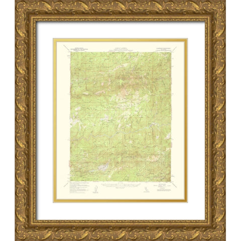 Alleghany California Quad - USGS 1959 Gold Ornate Wood Framed Art Print with Double Matting by USGS
