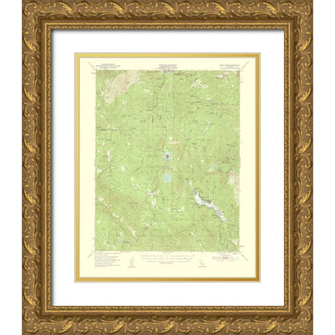 Bass Lake California Quad - USGS 1959 Gold Ornate Wood Framed Art Print with Double Matting by USGS