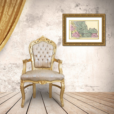 Santa Clara South Central California - Thomas Gold Ornate Wood Framed Art Print with Double Matting by Thomas