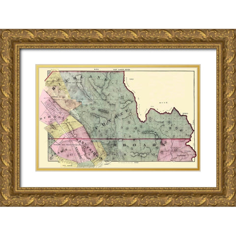 Santa Clara South Central California - Thomas Gold Ornate Wood Framed Art Print with Double Matting by Thomas