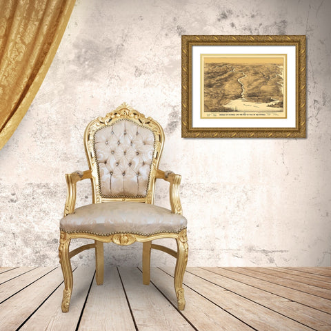District of Columbia Seat of War On Potomac Gold Ornate Wood Framed Art Print with Double Matting by Bohn