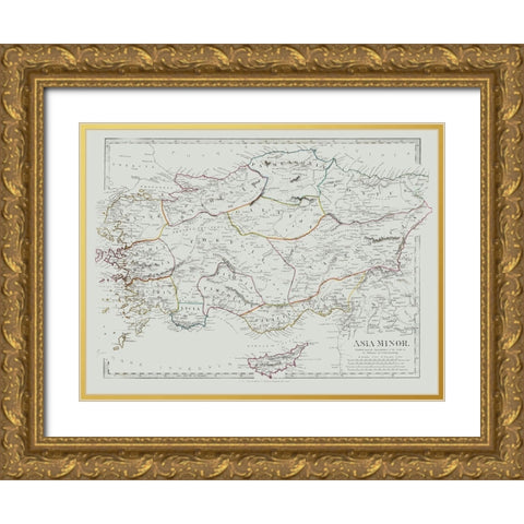 Asia Minor - Baldwin 1830 Gold Ornate Wood Framed Art Print with Double Matting by Baldwin