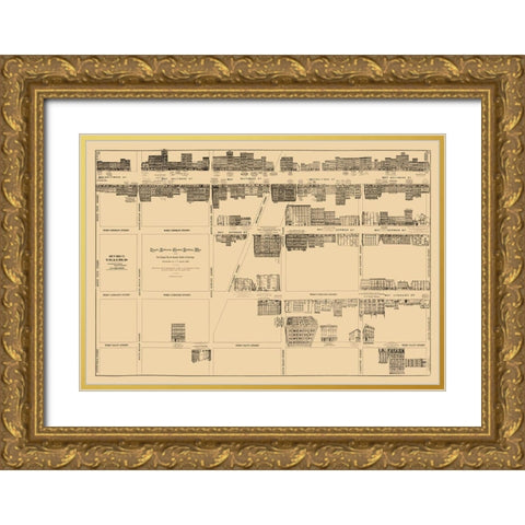 Baltimore Maryland - Lloyd 1891 Gold Ornate Wood Framed Art Print with Double Matting by Lloyd
