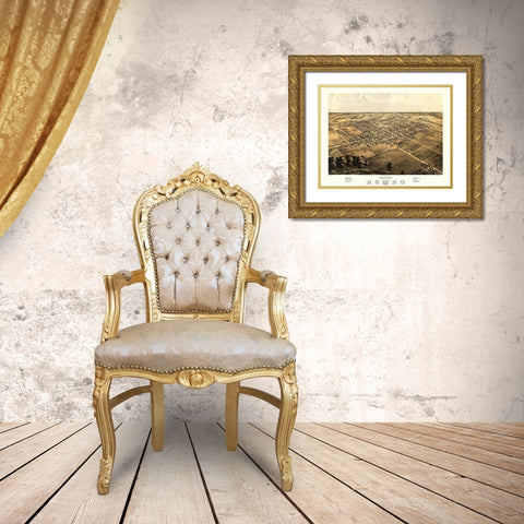Romeo Michigan - Ruger 1868 Gold Ornate Wood Framed Art Print with Double Matting by Ruger