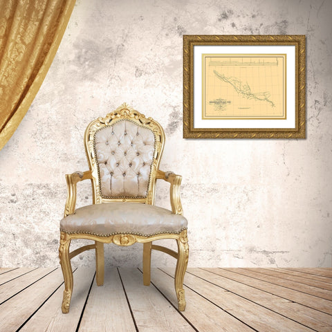 Northern Pacific Railroad Preliminary Survey 1 Gold Ornate Wood Framed Art Print with Double Matting by Wagner