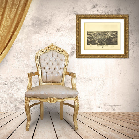 Tilton New Hampshire - Norris 1884 Gold Ornate Wood Framed Art Print with Double Matting by Norris
