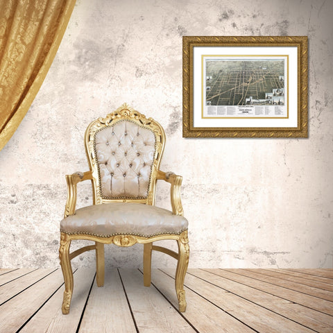 Galion Ohio - Smith 1891 Gold Ornate Wood Framed Art Print with Double Matting by Smith