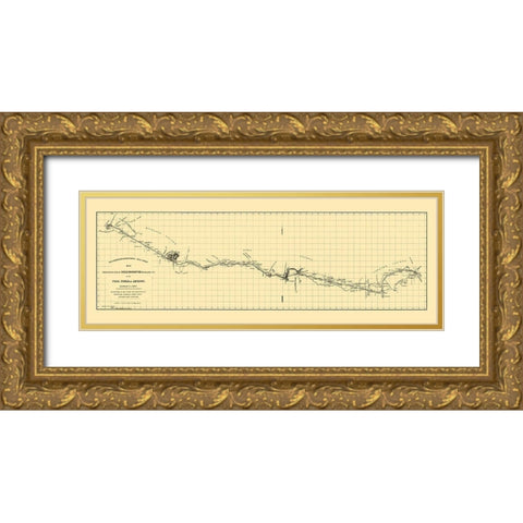 Hillsborough and Cincinnati Railroad - Jacobil Gold Ornate Wood Framed Art Print with Double Matting by Jacobil