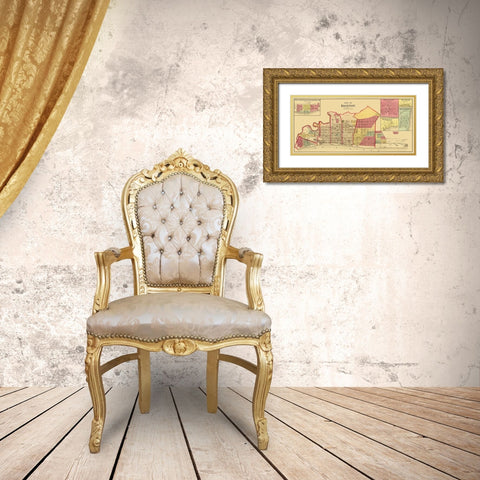 Ironton Ohio Landowner - Aschbach 1877 Gold Ornate Wood Framed Art Print with Double Matting by Aschbach