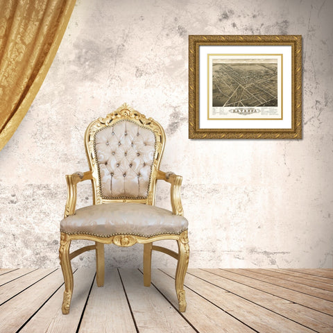 Ravenna Ohio - Ruger 1882 Gold Ornate Wood Framed Art Print with Double Matting by Ruger