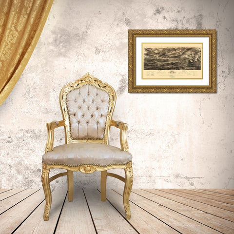 Gettysburg Pennsylvania - Badulder 1863 Gold Ornate Wood Framed Art Print with Double Matting by Badulder