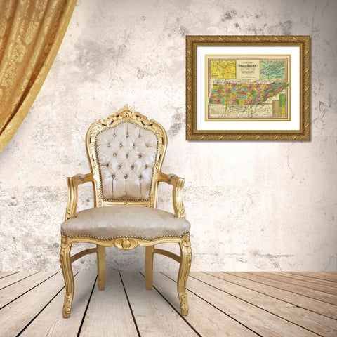 Tennessee - Tanner 1833 Gold Ornate Wood Framed Art Print with Double Matting by Tanner