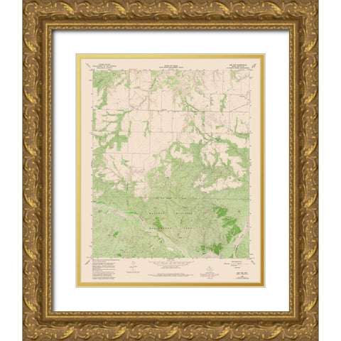 Cee Vee Texas Quad - USGS 1981 Gold Ornate Wood Framed Art Print with Double Matting by USGS
