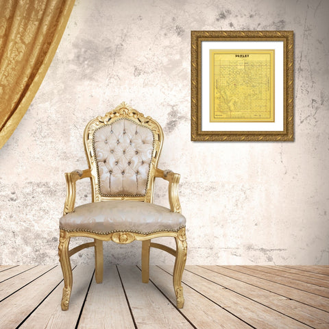 Donley County Texas - 1880 Gold Ornate Wood Framed Art Print with Double Matting by Unknown