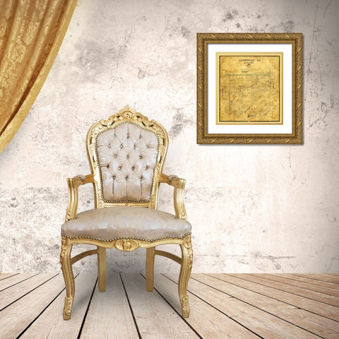 Rockwall County Texas - Arlitt 1874 Gold Ornate Wood Framed Art Print with Double Matting by Arlitt