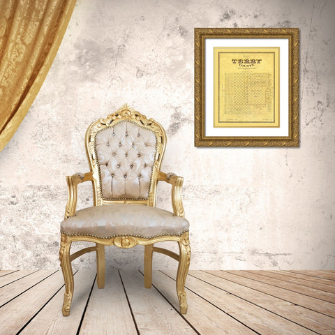 Terry County Texas -1893 Gold Ornate Wood Framed Art Print with Double Matting by Unknown