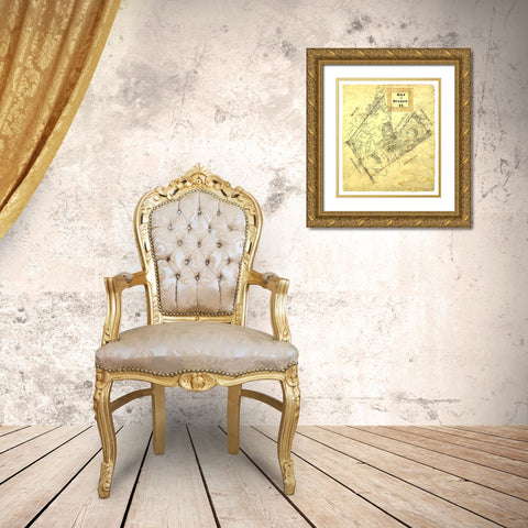 Wilson County Texas -1840 Gold Ornate Wood Framed Art Print with Double Matting by Unknown