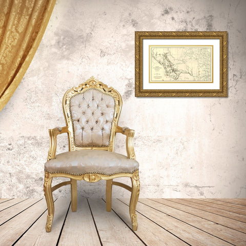 Rio Grande Frontier - Livermore 1883 Gold Ornate Wood Framed Art Print with Double Matting by Livermore