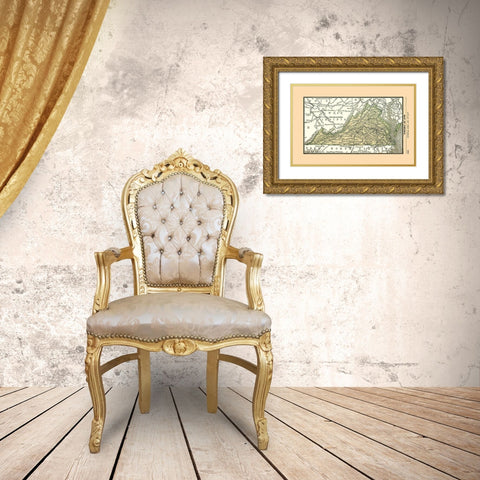 Virginia - Alden 1886 Gold Ornate Wood Framed Art Print with Double Matting by Alden