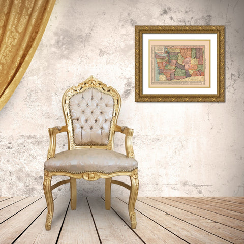 Washington - Hammond 1910 Gold Ornate Wood Framed Art Print with Double Matting by Hammond