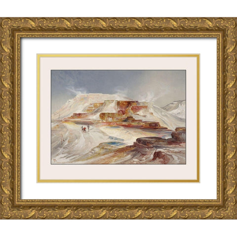 Yellowstone National Park Wyoming - Gardnier 1875 Gold Ornate Wood Framed Art Print with Double Matting by Gardnier