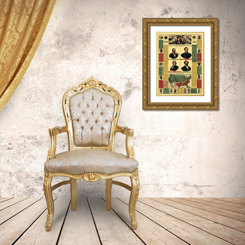 Presidential Campaign - Lloyd 1864 Gold Ornate Wood Framed Art Print with Double Matting by Lloyd