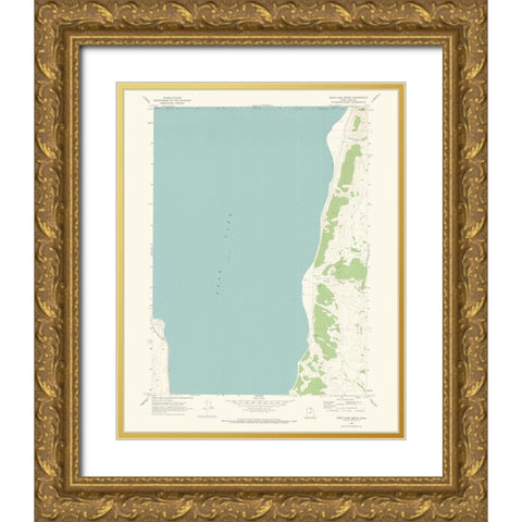 South Bear Lake Utah Quad - USGS 1969 Gold Ornate Wood Framed Art Print with Double Matting by USGS