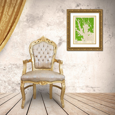 Needle Eye Point Utah Quad - USGS 1968 Gold Ornate Wood Framed Art Print with Double Matting by USGS