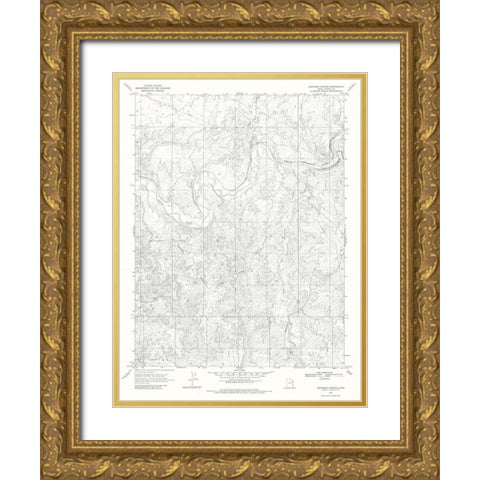 Southam Canyon Utah Quad - USGS 1968 Gold Ornate Wood Framed Art Print with Double Matting by USGS