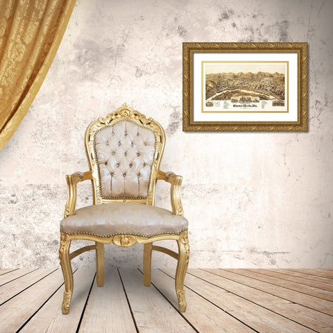 Buena Vista - 1891 Gold Ornate Wood Framed Art Print with Double Matting by Unknown