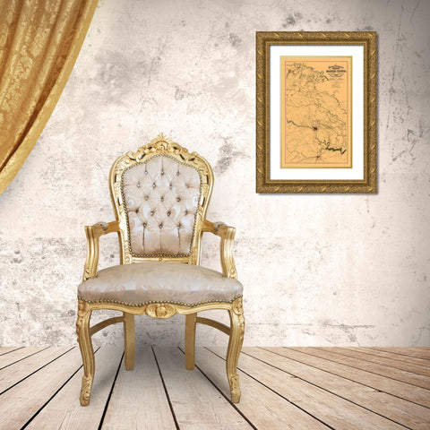 Eastern Virginia - Sholl 1864 Gold Ornate Wood Framed Art Print with Double Matting by Sholl