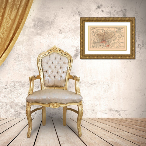 South Western Virginia - Nader 1892 Gold Ornate Wood Framed Art Print with Double Matting by Nader