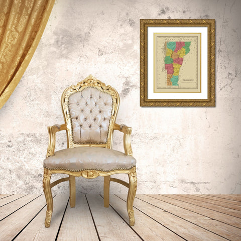 Vermont - Finley 1831 Gold Ornate Wood Framed Art Print with Double Matting by Finley