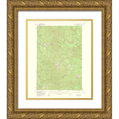 Lookout Mountain Washington Quad - USGS 1963 Gold Ornate Wood Framed Art Print with Double Matting by USGS
