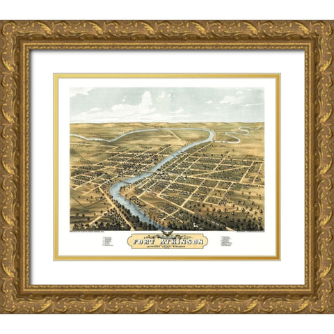 Fort Atkinson Wisconsin - Ruger 1870 Gold Ornate Wood Framed Art Print with Double Matting by Ruger