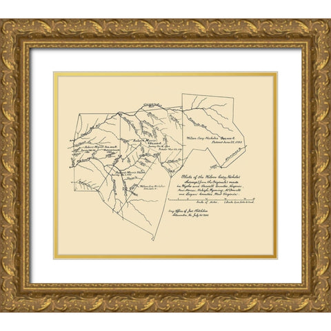 Wyrhe Russel West Virginia Survey - Hotchkiss Gold Ornate Wood Framed Art Print with Double Matting by Hotchkiss