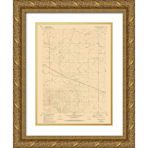Emigrant Gap Wyoming Quad - USGS 1960 Gold Ornate Wood Framed Art Print with Double Matting by USGS