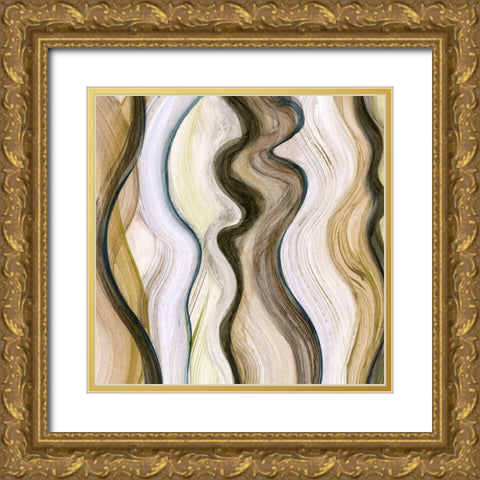 Wavelength II Gold Ornate Wood Framed Art Print with Double Matting by Brey
