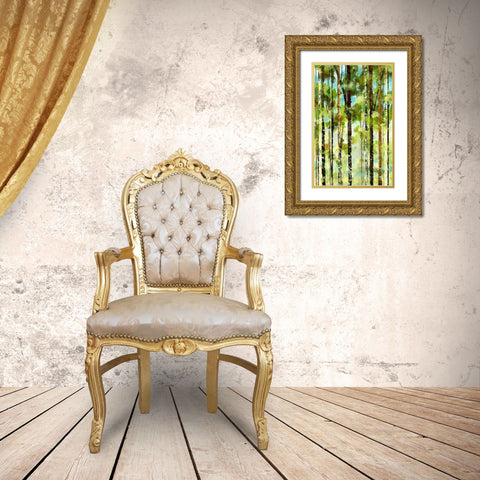 Forest II Gold Ornate Wood Framed Art Print with Double Matting by Brey