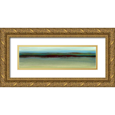 Seaview Abstract I Gold Ornate Wood Framed Art Print with Double Matting by Brey