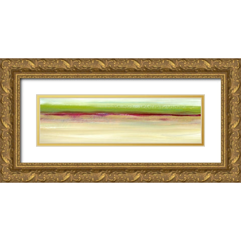 Seaview Abstract II Gold Ornate Wood Framed Art Print with Double Matting by Brey