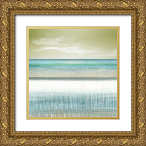 Sun and Sand I Gold Ornate Wood Framed Art Print with Double Matting by Brey
