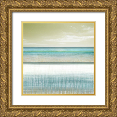 Sun and Sand Gold Ornate Wood Framed Art Print with Double Matting by Brey