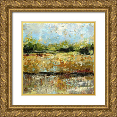 Summerview Gold Ornate Wood Framed Art Print with Double Matting by Brey