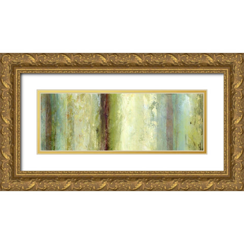 Weathered Gold Ornate Wood Framed Art Print with Double Matting by Brey