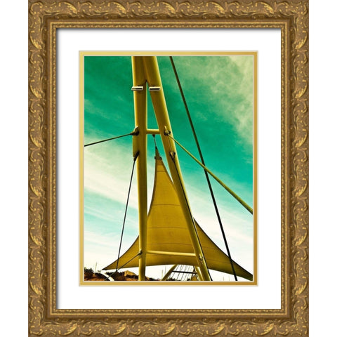 Sailing Tempe II Gold Ornate Wood Framed Art Print with Double Matting by Bartola