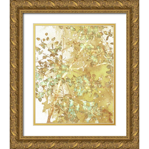 Branched II Gold Ornate Wood Framed Art Print with Double Matting by Franklin