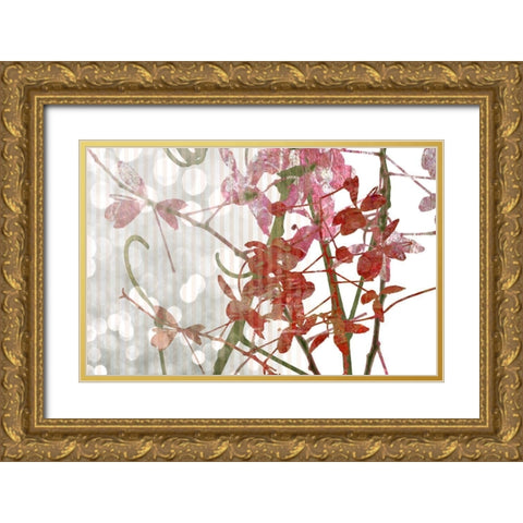Branch In Russett I Gold Ornate Wood Framed Art Print with Double Matting by Franklin