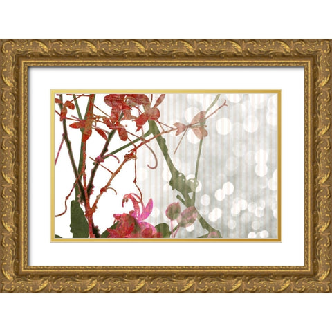 Branch In Russett II Gold Ornate Wood Framed Art Print with Double Matting by Franklin